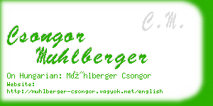 csongor muhlberger business card